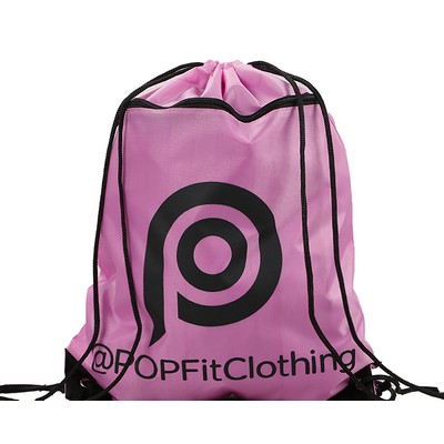 210D Drawstring Bag with Front Zipper