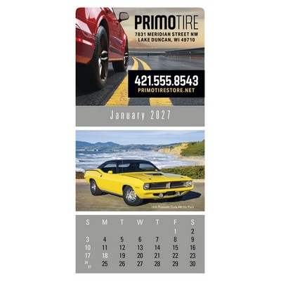 Triumph® Calendars Press-N-Stick Full-Color Header Cruisin? Cars Calendar