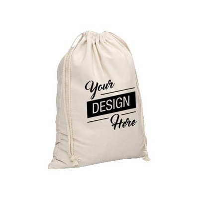 Large Cotton And Linen Drawstring Bag ( 5" X 7" )