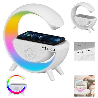 Bluetooth Speaker w/ LED Light and Wireless Charging