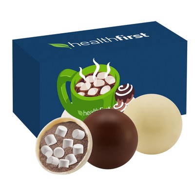 2 Pack Classic Hot Chocolate Bombs in a Box - Classic Milk & Classic White