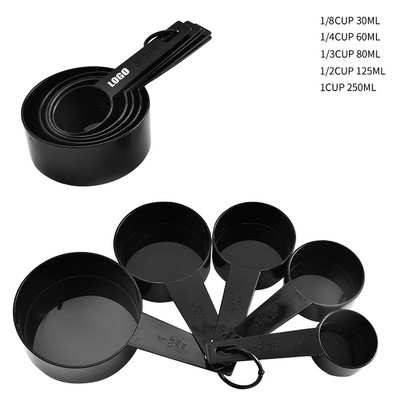 5-in-1 Plastic Measuring Cup Set with Volume Marks