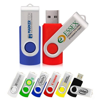 4GB USB Flash Drive with Metal Swivel Cover