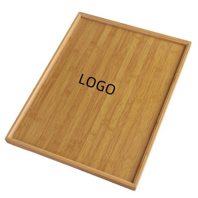 11" x 7" Natural Bamboo Rectangle Serving Vanity Tray