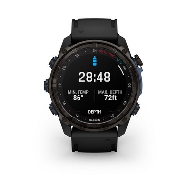Garmin® Descent Mk3I 51Mm Dive Watch Carbon Gray Dlc Titanium & Black Band