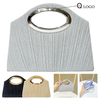 Stellar Glow Luster Polyester Clutch Bag