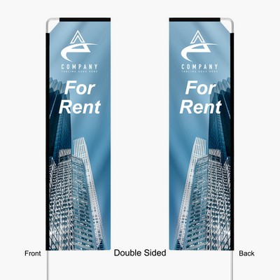 11.8' Rectangle Flag Double Sided