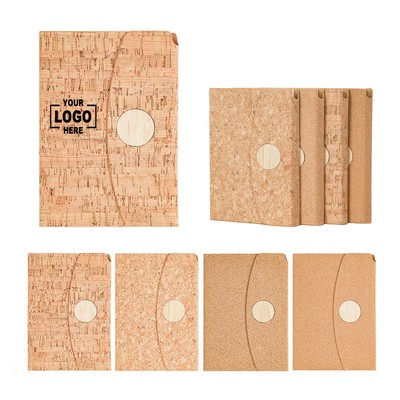 Eco-Friendly Cork Cover Notebook with Magnetic Closure