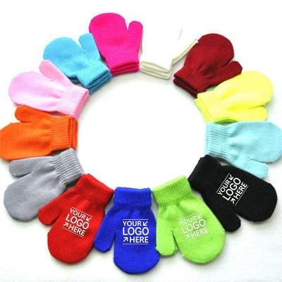 Cozy Winter Kids Knit Mittens (Ages 1-5)