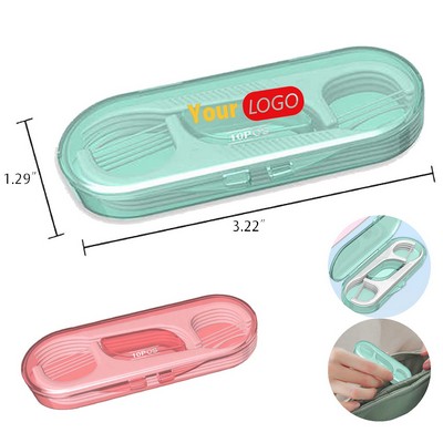 10-Piece Portable Dental Floss Picks Set with Storage Case