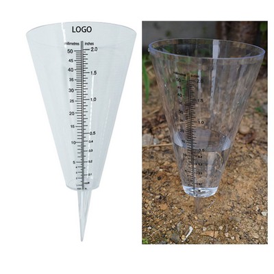 Rain Gauge with Scale Transparent Cone Rain Measuring Cup