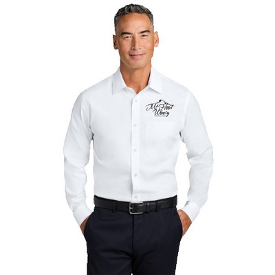 Brooks Brothers® Wrinkle-Free Stretch Pinpoint Spread Collar Shirt