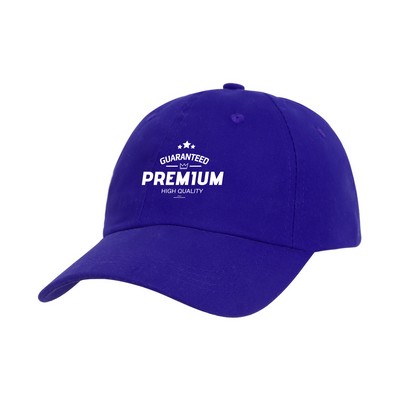 6 Panel Low Profile Unstructured Cotton Twill Baseball Cap