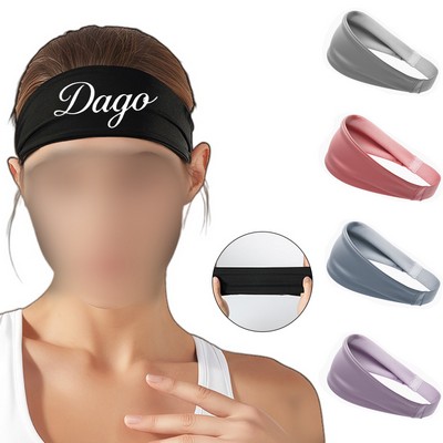 Solid Color Sports Sweat-Absorbent Headband
