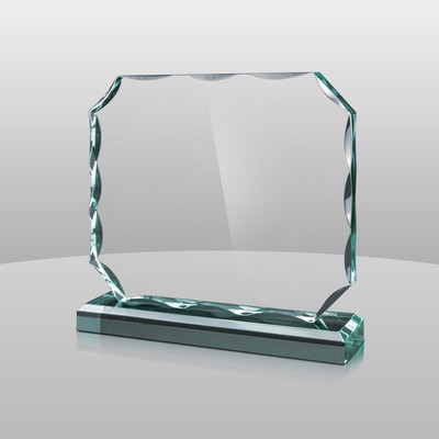 Horizontal Mount Jade Green Glacial Ice Award II (5"x5"x2")