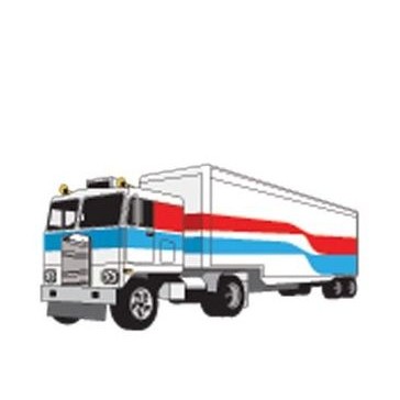 Semi Truck Executive Magnet w/ Full Magnetic Back (12 Square Inch)