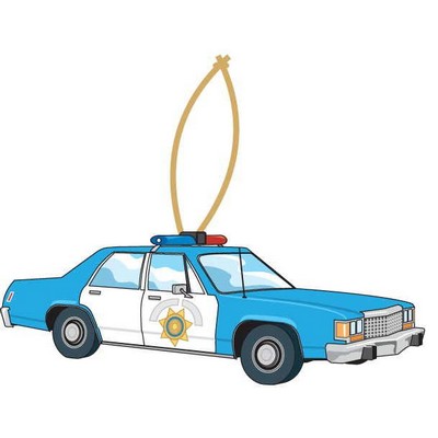 Police Car Executive Ornament w/ Mirrored Back (12 Square Inch)