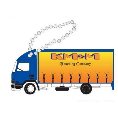Commercial Truck Promotional Key Chain w/ Black Back (6 Square Inch)