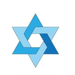 Star Of David Executive Magnet w/ Full Magnetic Back (2 Square Inch)