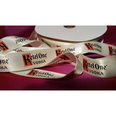 Single Faced Woven Edge Tiffany Ribbon w/Hot Stamp or Debossed (3/8" x 100 Yard Roll)
