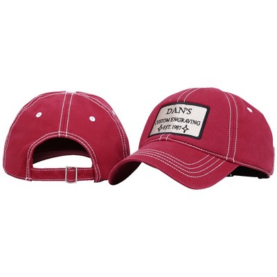 Enzyme Washed Brushed Cotton Cap w/Foam Front