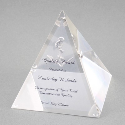 Acrylic Pyramid 1 Award (4")