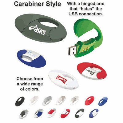 Carabiner Flash Drive - 64 GB Memory