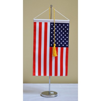 Vertical Table Flag Pennant with Single Reverse Flag