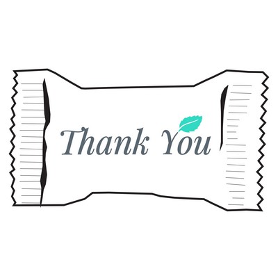 Hard Peppermint Balls In A "Thank You" Wrapper