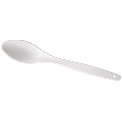 12" Solid Spoon White