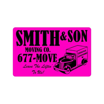 Die Cut Roll Label | Rectangle | 2 1/2" x 4 | Neon Papers