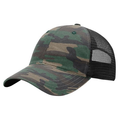 Richardson® Garment Washed Printed Trucker Cap (Blank)