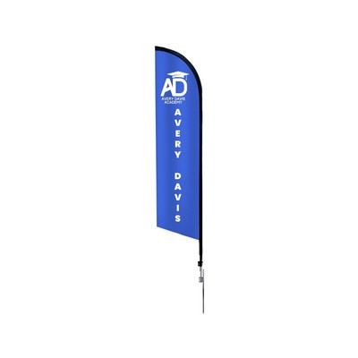 1.55' x 5.5' Blade Flags for Advertising with Cross Base with water bag