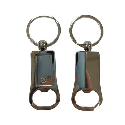 Rectangular Metal Bottle Opener Keyring (1.1" x 2.05")