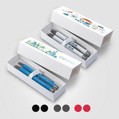 Bowie Pen & Pencil Gift Set with ColorJet Box - Full-Color Inkjet