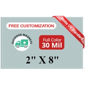 Magnet - 2x8 Square Corners - 30 Mil - Outdoor Safe