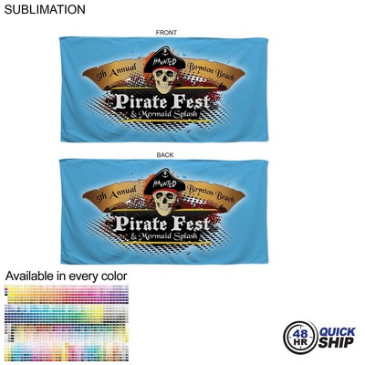 48Hr Quick Ship - Absorbent Microfiber Dri-Lite Terry Beach, Shower Towel, Sublimated 2 Side 30"x60"