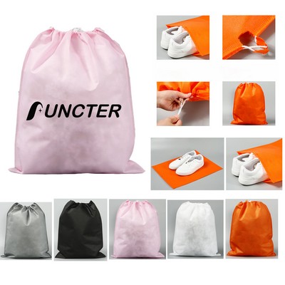 11.8" x 15.8" Non-Woven Cloth Storage Pouch Drawstring Purse Bag