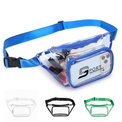 Clear PVC Fanny Pack W/ Two Pockets