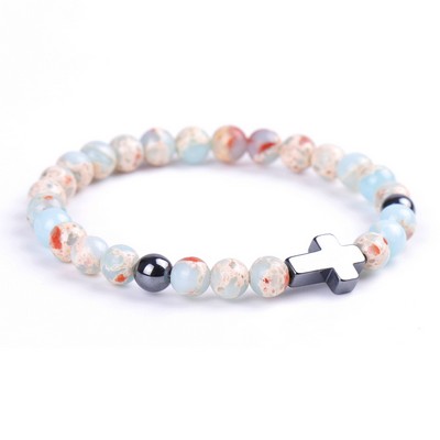 Beaded Bracelets w/Crucifix
