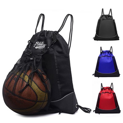 Waterproof Nylon Basketball Mesh Backpack