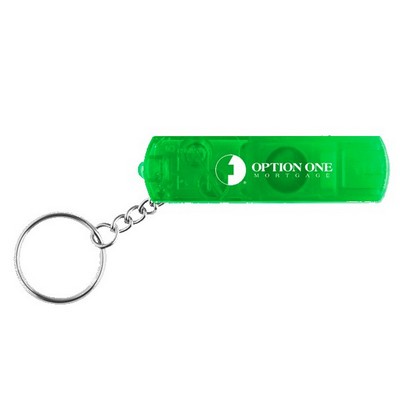 Whistle Keychain Light With Compass