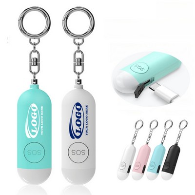 Personal Alarm Keychain Self Defense Siren With Indicator Light