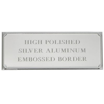 Silver Aluminum Plate (4 1/8" x 1 9/16)