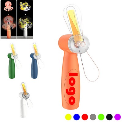 LED Light Up Promotional Mini Fans Picture Video Display Power Bank Fan