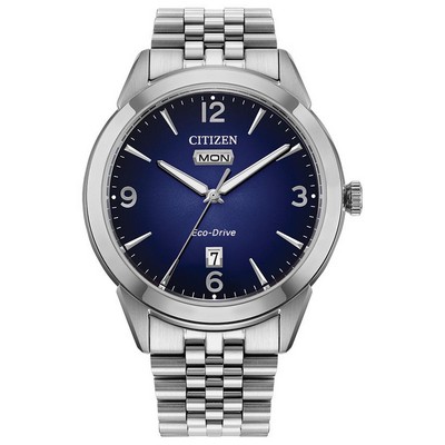 Citizen Men's Rolan Stainless Steel Bracelet Watch Blue Dial