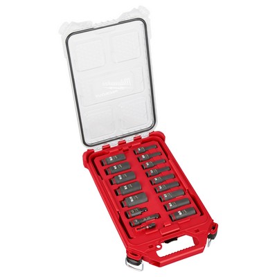 Milwaukee Shockwave Impact Duty Socket 3/8" Drive 17Pc Sae Packout Set
