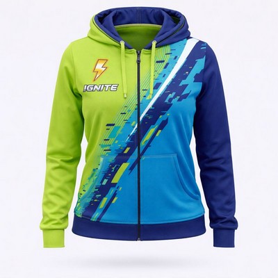 Women's Sublimated Lightweight Full Zip Hoodie