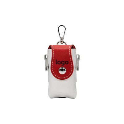 Mini Leather Golf Ball and Tee Pouch with Waist Belt for On-Course Carry