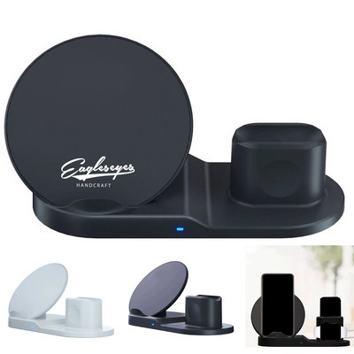 3" 1 Wireless Charger with Round Stand
